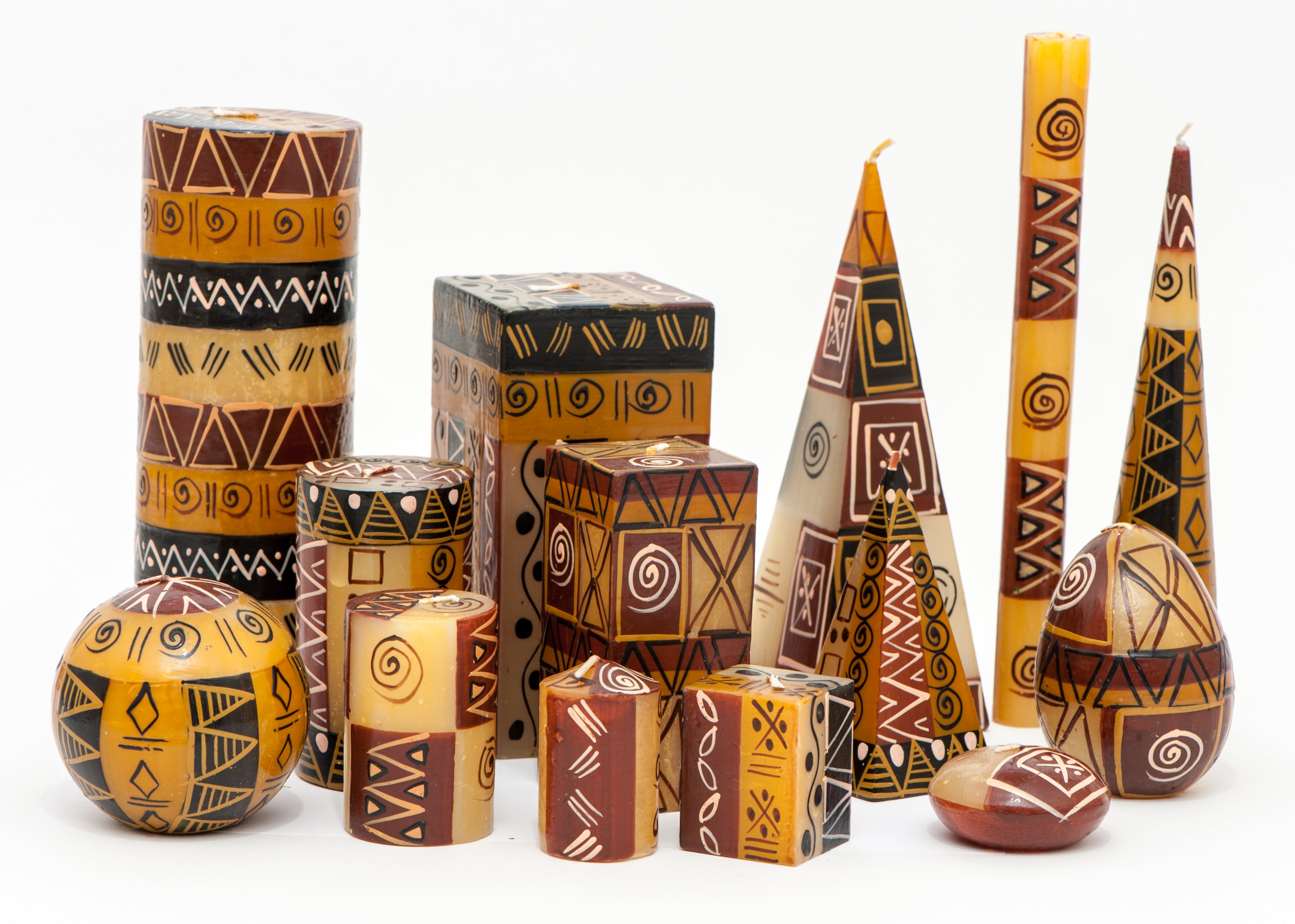 South African Candles, Single Wick, Ebony and Ivory Design