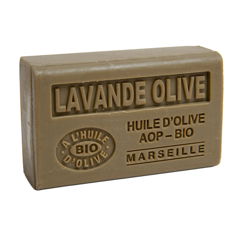 French Olive Oil Soap with Shea Butter, Lavender Olive Fragrance, 125g