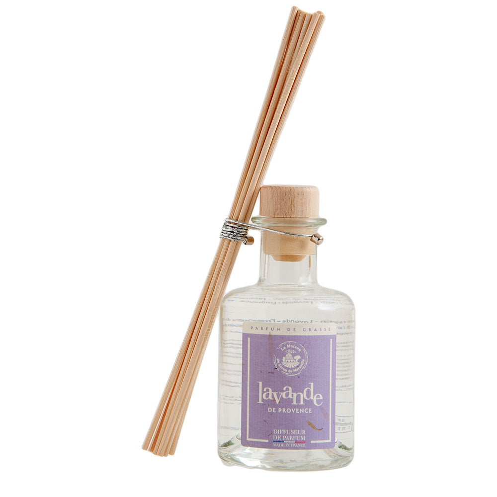 French Reed Diffuser, 8 Rattan Sticks, Lavender Fragrance, 200ml