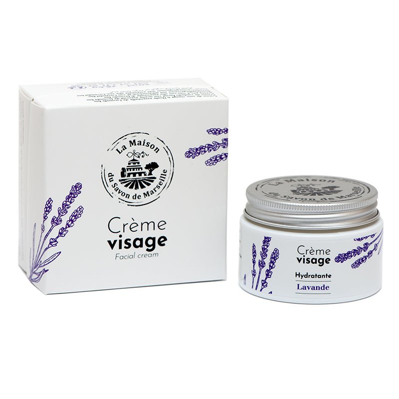 French Face Cream, Shea Butter and Argan Oil, Lavender Fragrance, 50ml