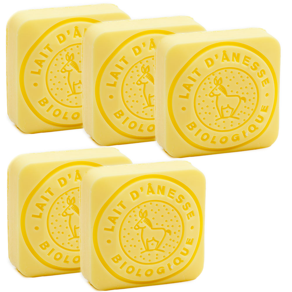 French Donkey Milk Soap, Lemon Fragrance, Set of 5, 30g