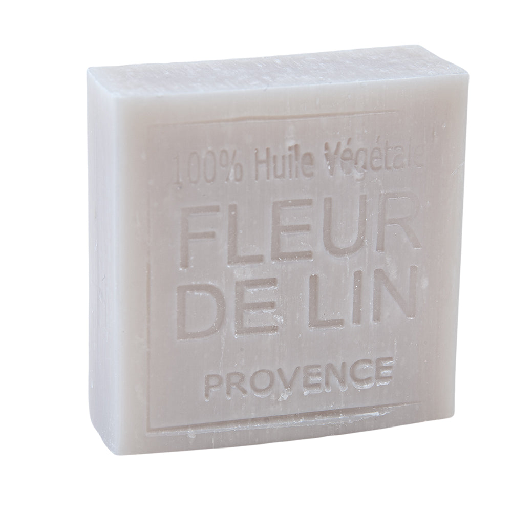 French Soap Bar, Enriched with Grapeseed Oil, Linen Flowers Fragrance, 100g