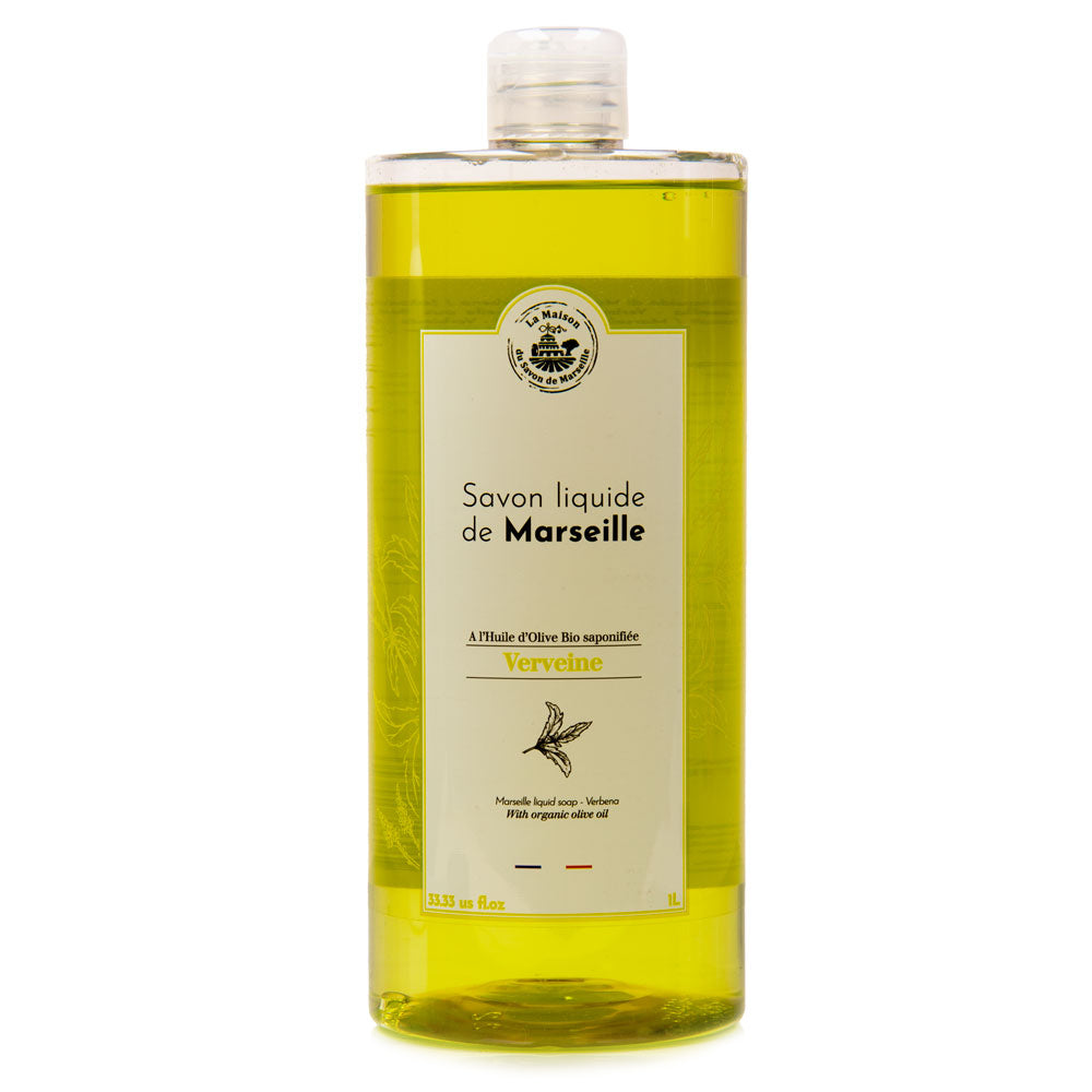 French Liquid Soap Refill, Olive Oil, Verbena Fragrance, 1 Litre