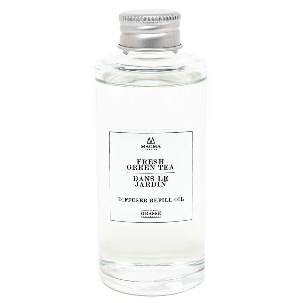 Luxury Essential Oil Reed Diffuser Refill, Fresh Green Tea Fragrance, 100ml