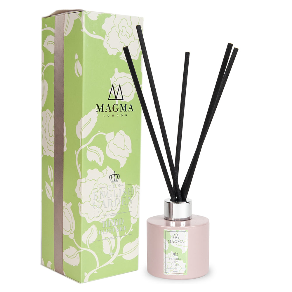 Luxury Essential Oil Reed Diffuser, Freshly Cut Rose Fragrance, 100ml