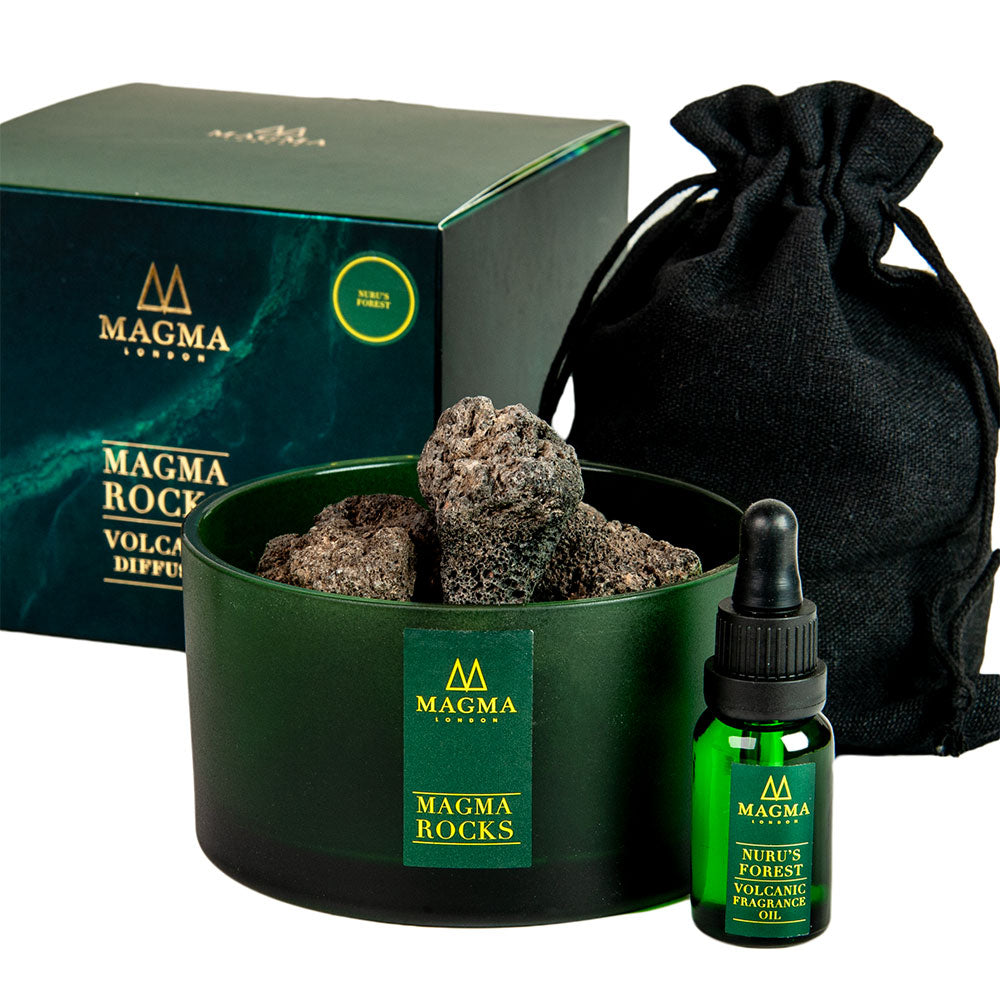 Volcanic Rock Diffuser, Essential Oils, Nuru's Forest Fragrance, 15ml