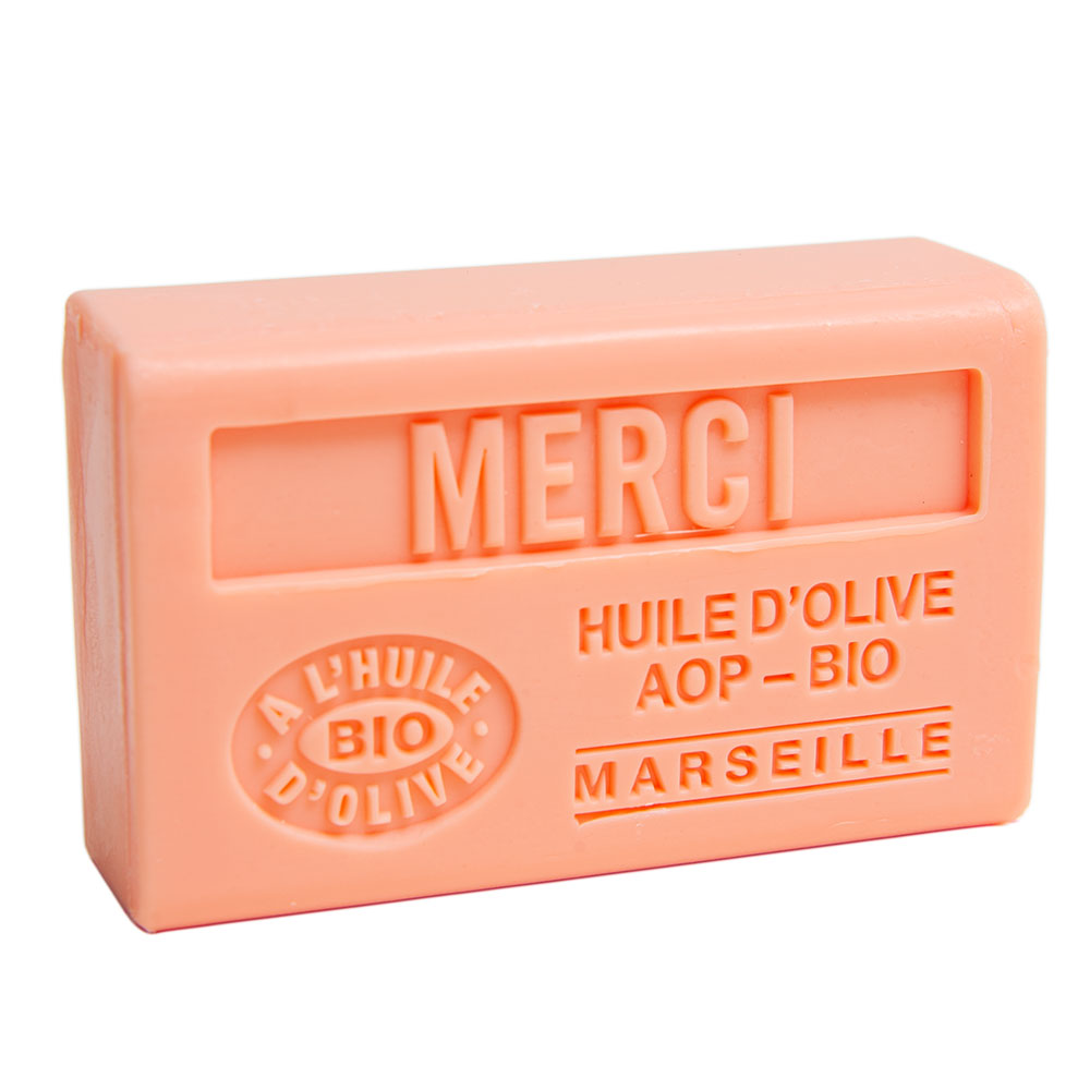 French Olive Oil Soap with Shea Butter, Thank You (Merci) Fragrance, 125g