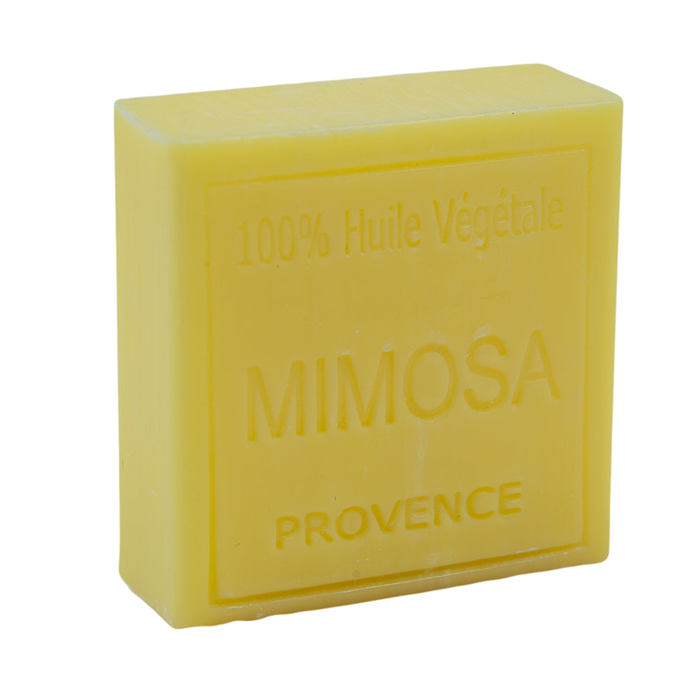French Soap Bar, Enriched with Sweet Almond Oil, Mimosa Fragrance, 100g
