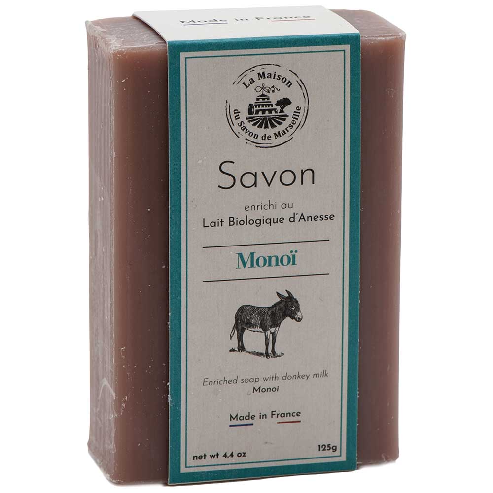 French Soap with Donkey Milk and Shea Butter, Monoi Fragrance, 125g