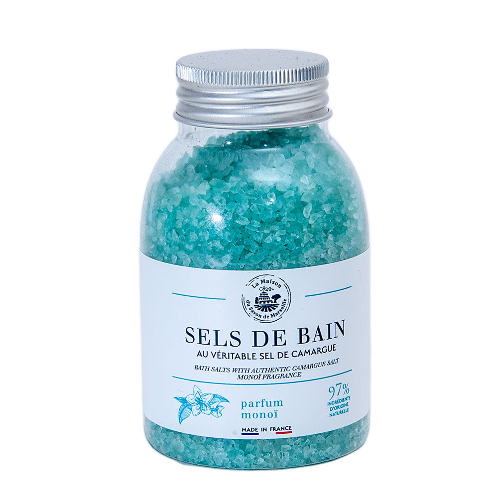French Bath Salts, Camargue Salt, Monoi Fragrance, 300g