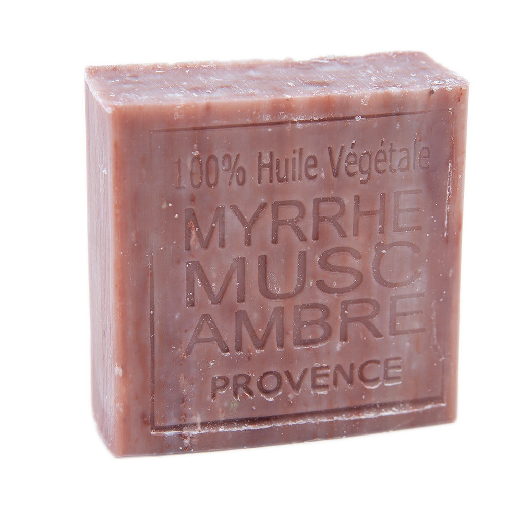 French Soap Bar, Enriched with Hydrating Oils, Myrrh, Musk & Amber Fragrance, 100g