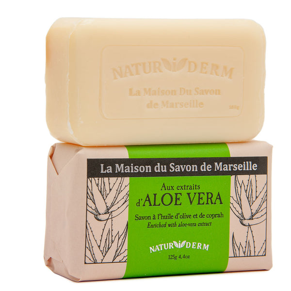 Natural French Naturiderm Soap, Olive Oil and Coconut Oil, Aloe Vera Fragrance, 125g
