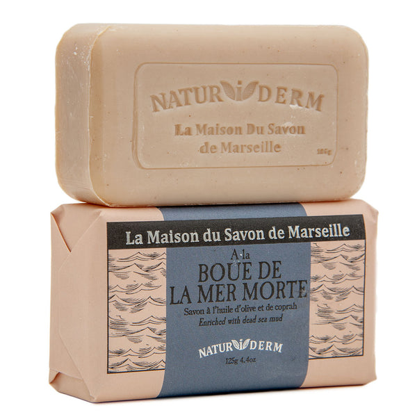 Natural French Naturiderm Soap, Olive Oil and Coconut Oil, Dead Sea Mud Enriched, 125g