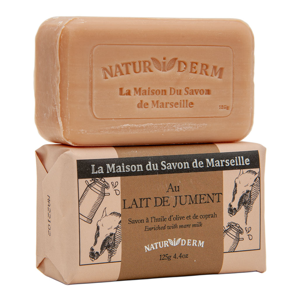 Natural French Naturiderm Soap, Olive Oil and Coconut Oil, Mare's Milk Enriched, 125g