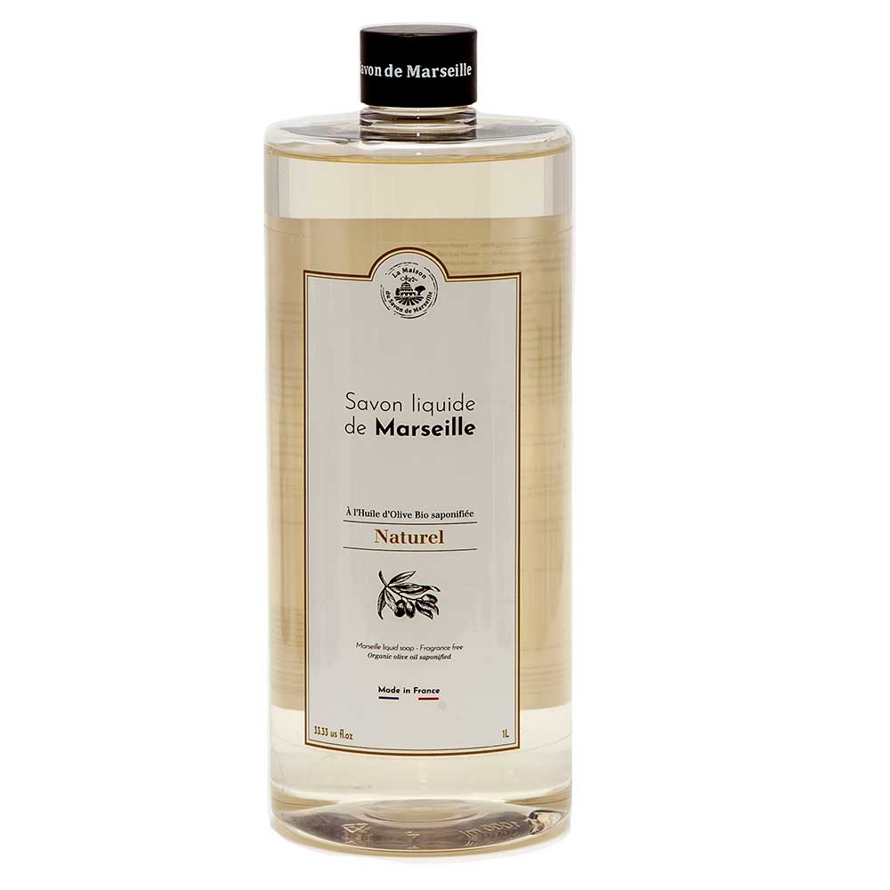 French Liquid Soap Refill, Olive Oil, Natural Fragrance, 1 Litre