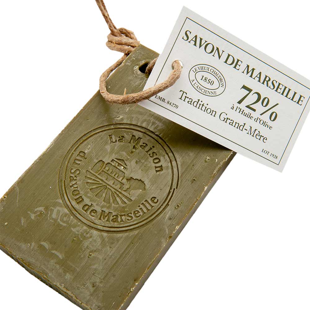 72% French Olive Oil Slice, Soap On a Rope, 250g