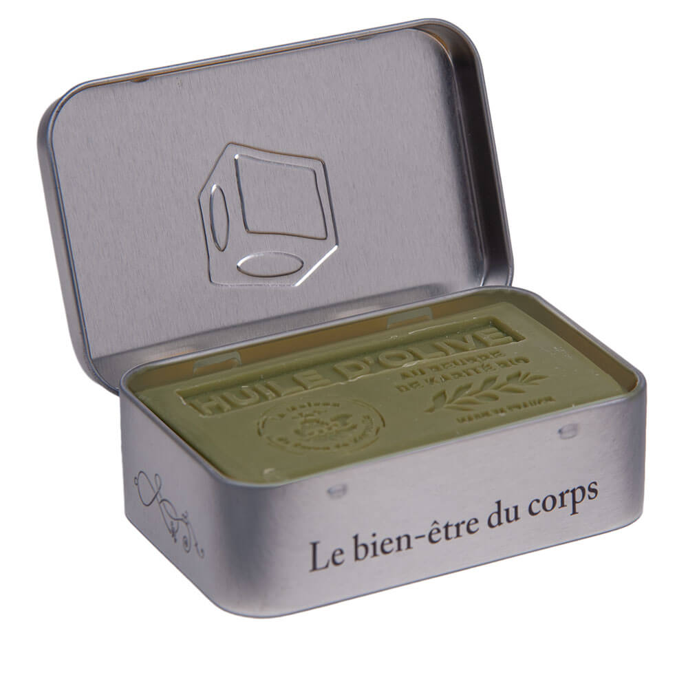 Soap Cube Soap Tin, French Shea Butter Soap, Olive Oil Fragrance, 125g
