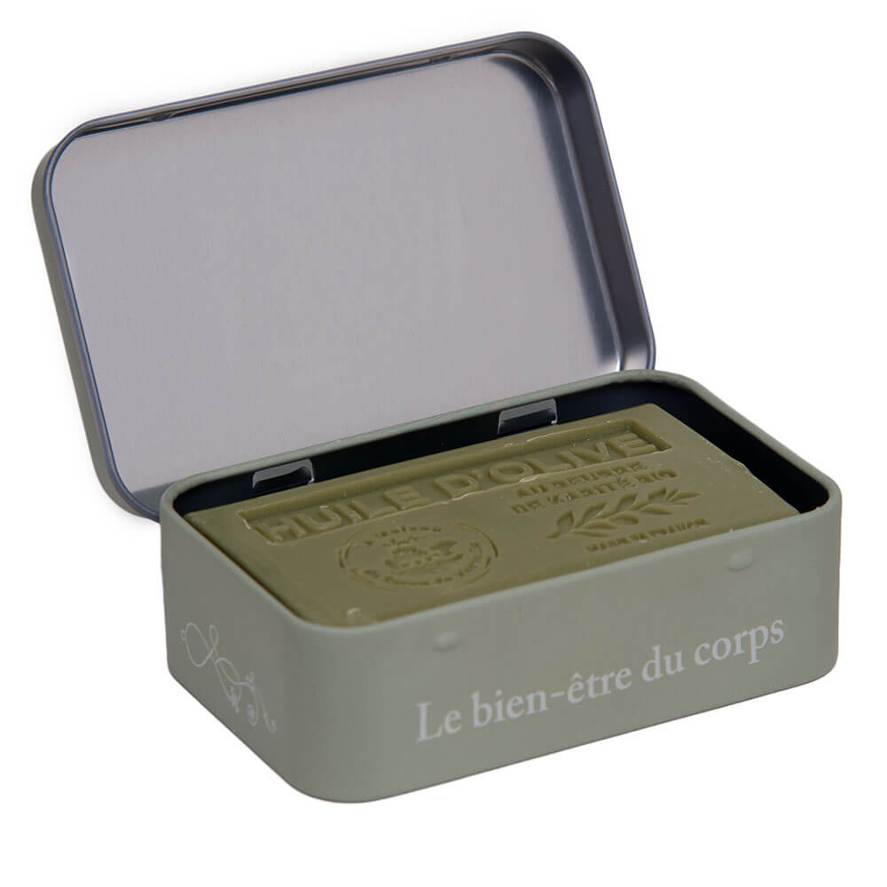 Olive Soap Tin, French Shea Butter Soap, Olive Oil Fragrance, 125g
