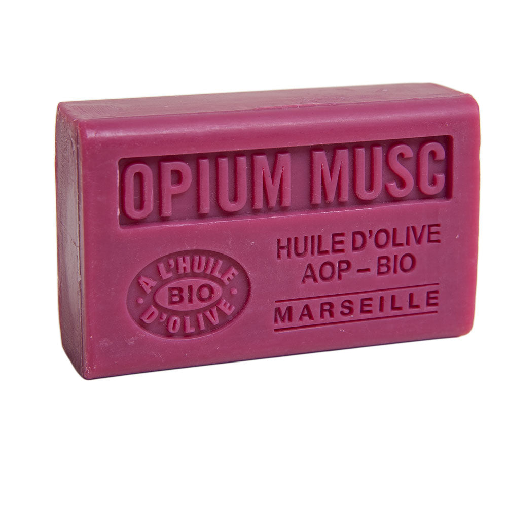 French Olive Oil Soap with Shea Butter, Opium Musk Fragrance, 125g