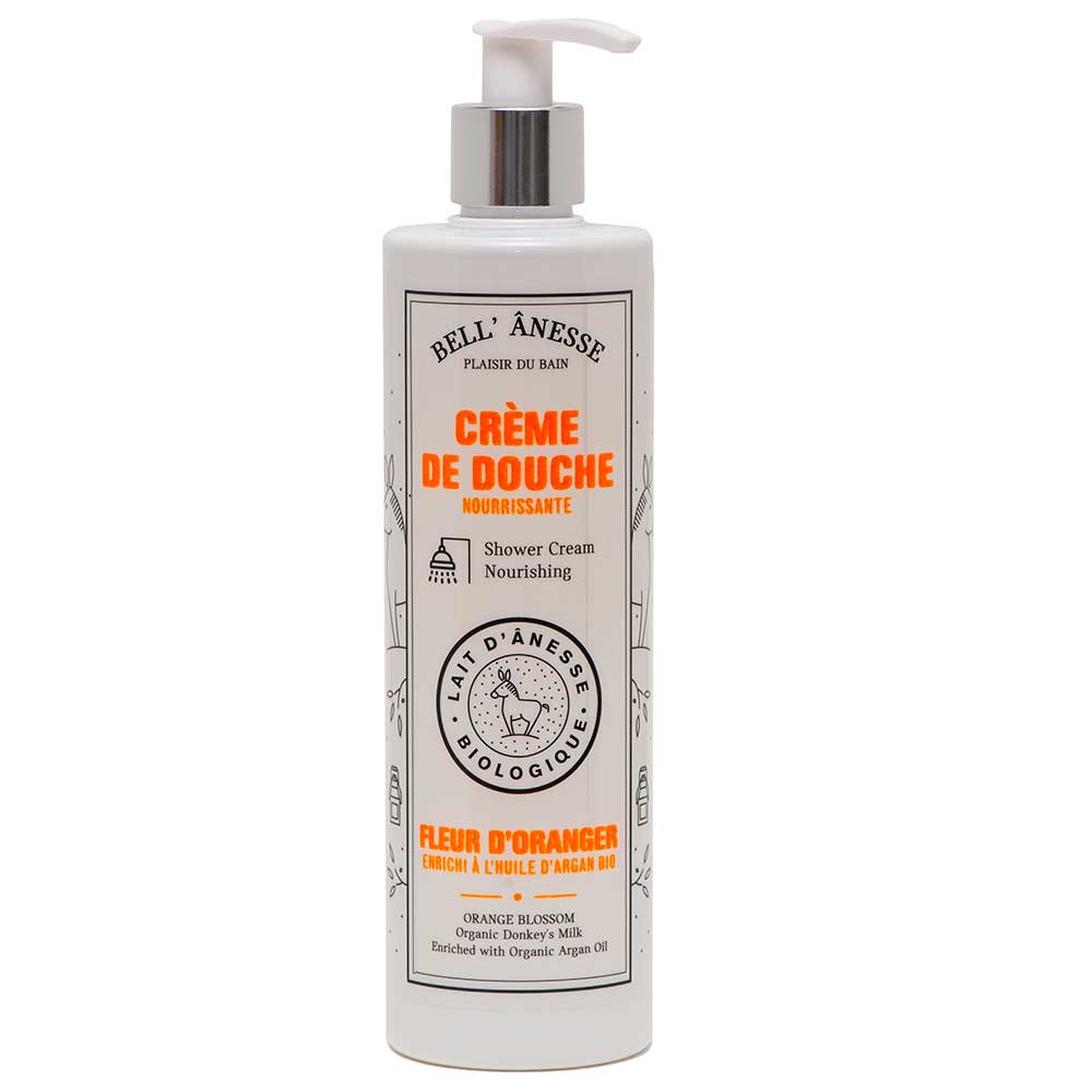 French Shower Cream, Donkey Milk and Argan Oil, Orange Blossom Fragrance, 400ml