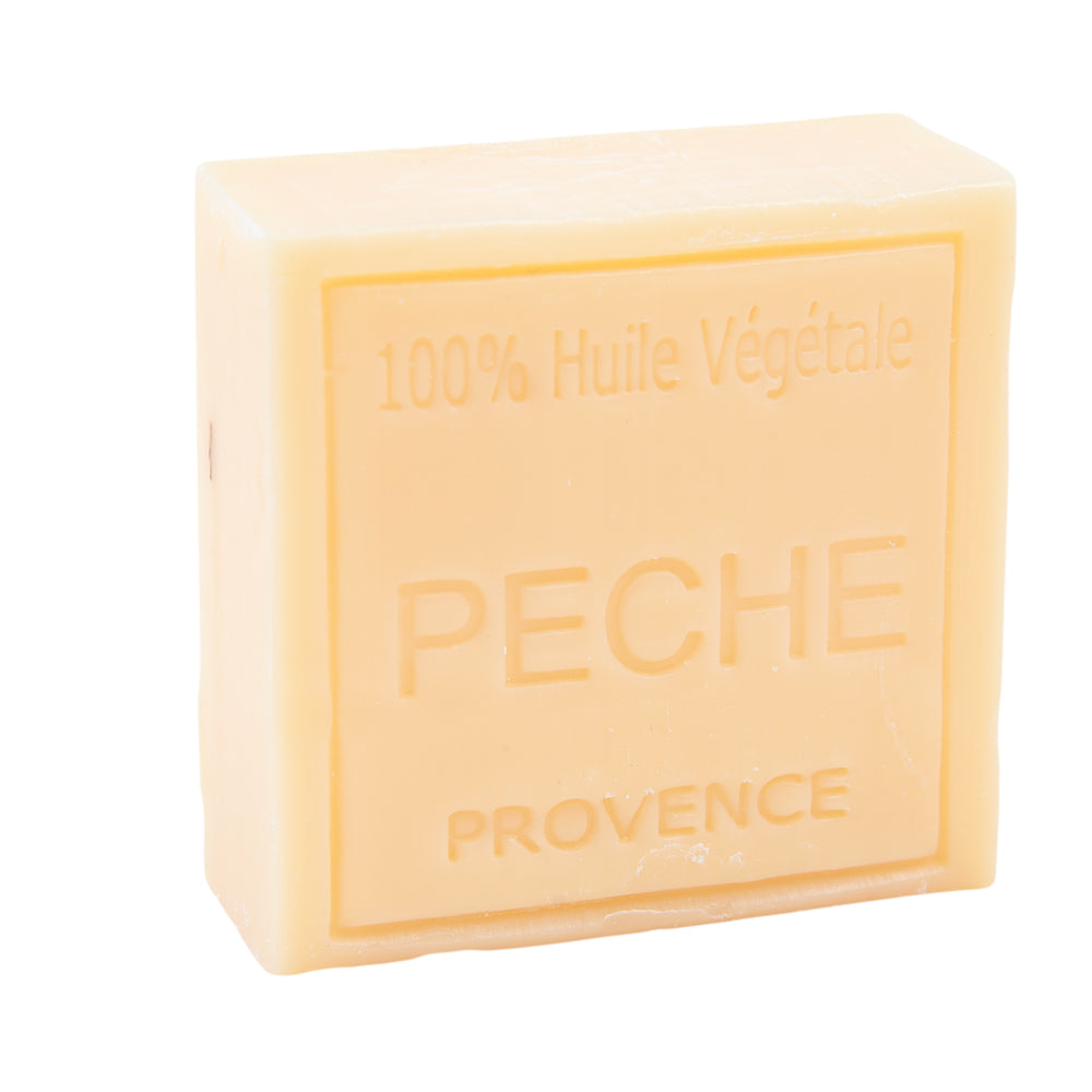 French Soap Bar, Enriched with Sweet Almond Oil, Peach Fragrance, 100g