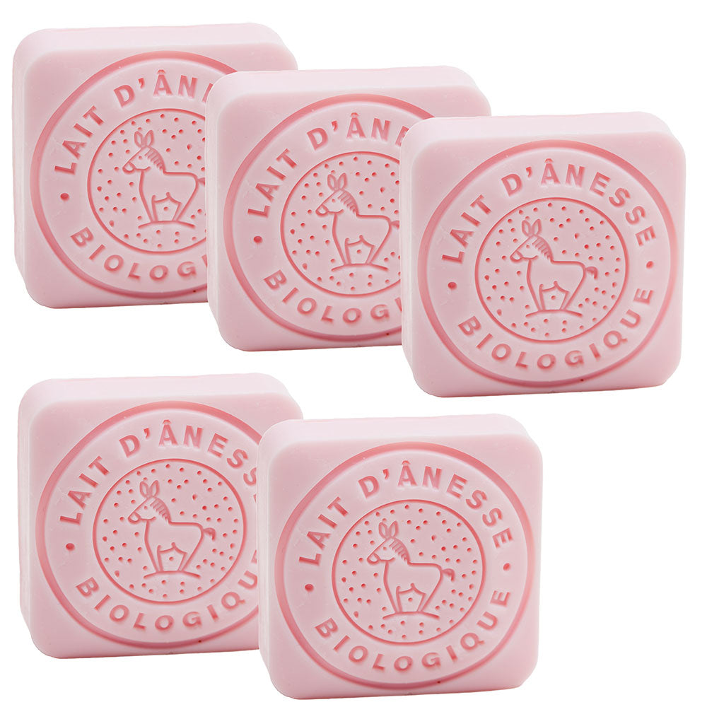 French Donkey Milk Soap, Rose Fragrance, Set of 5, 30g