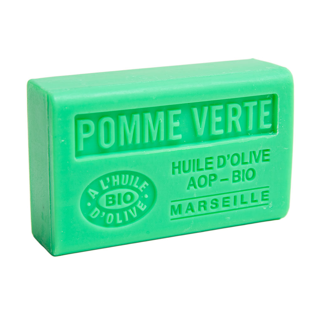 French Olive Oil Soap with Shea Butter, Green Apple Fragrance, 125g