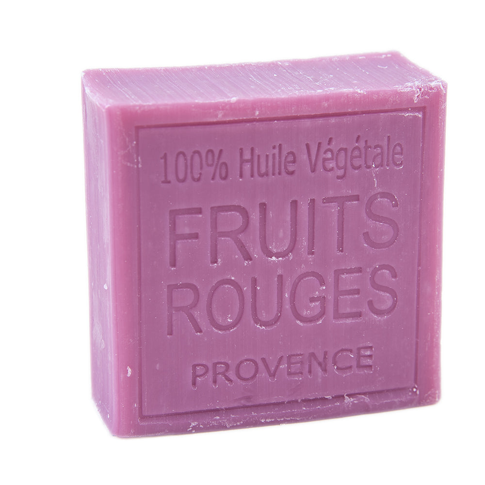 French Soap Bar, Enriched with Sweet Almond Oil, Red Fruits Fragrance, 100g