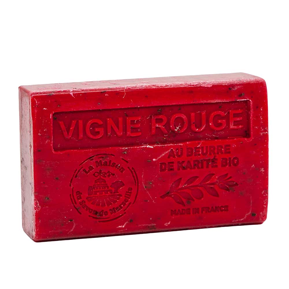 French Exfoliating Soap with Shea Butter, Red Wine Fragrance, 125g