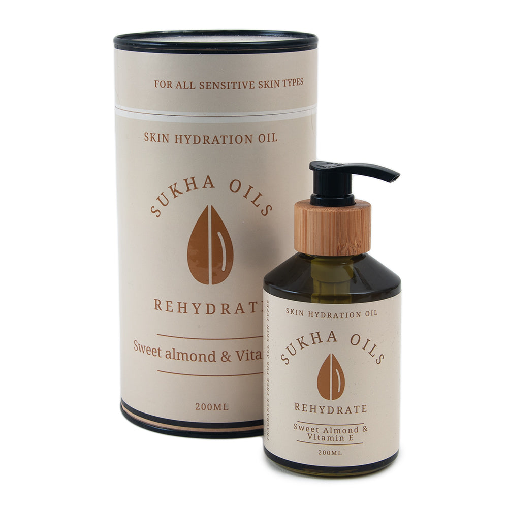 Aromatherapy Rehydrate Massage Oil, Sweet Almond & Vitamin E, 200ml