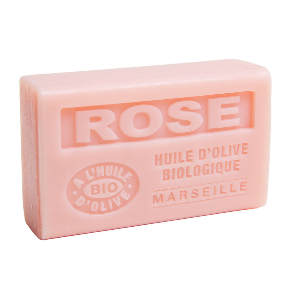 French Olive Oil Soap with Shea Butter, Rose Fragrance, 125g
