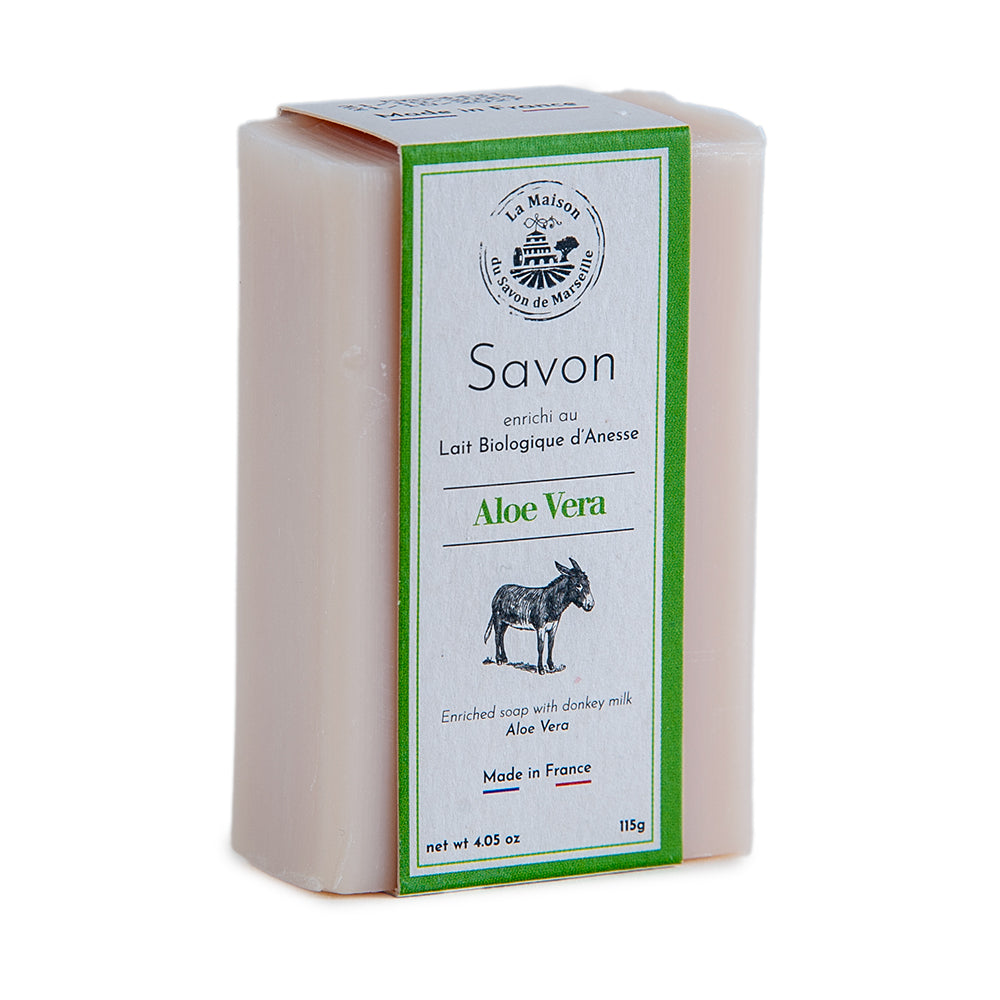 French Soap with Donkey Milk and Shea Butter, Aloe Vera Fragrance, 115g