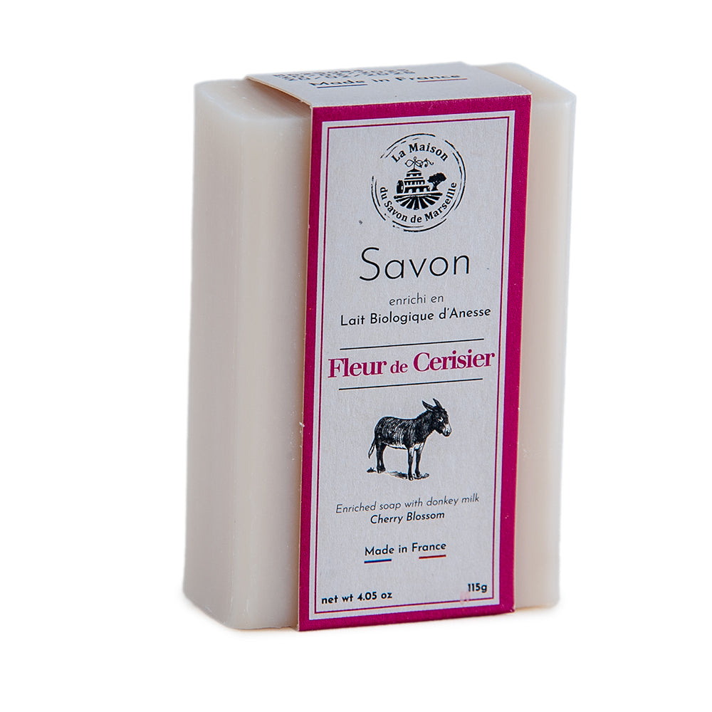 French Soap with Donkey Milk and Shea Butter, Cherry Blossom Fragrance, 115g