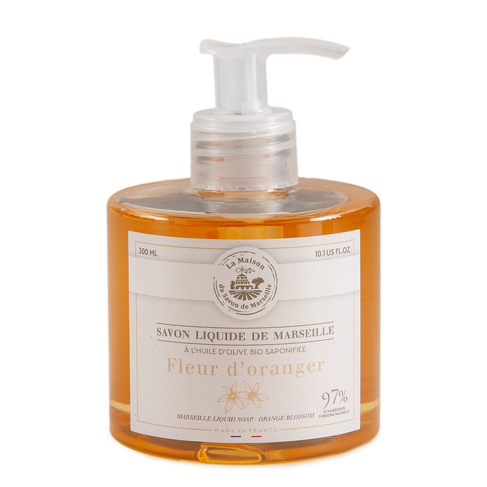 French Liquid Soap, Olive Oil, Orange Blossom Fragrance, 300ml