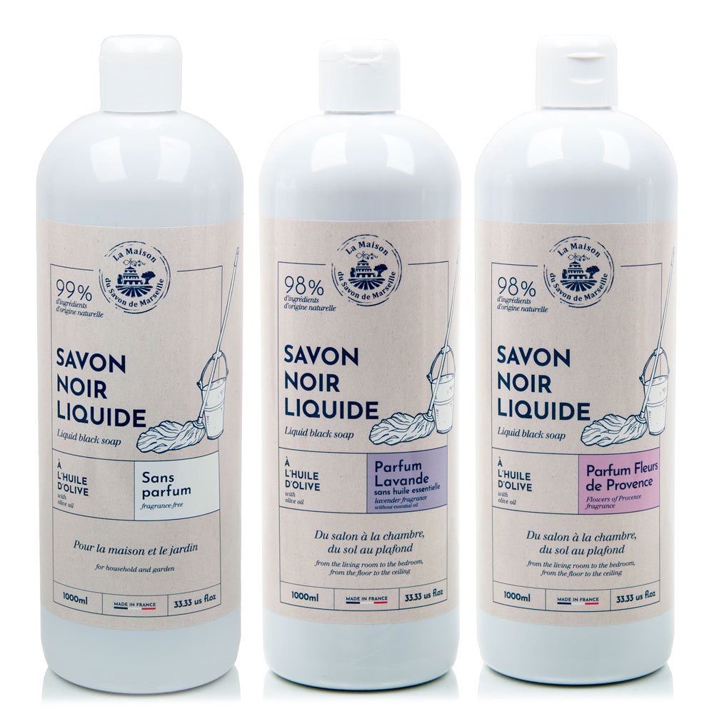 French Black Liquid Soap, Lavender Fragrance, 1 Litre