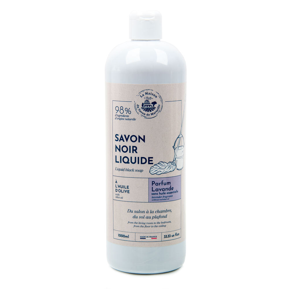 French Black Liquid Soap, Lavender Fragrance, 1 Litre