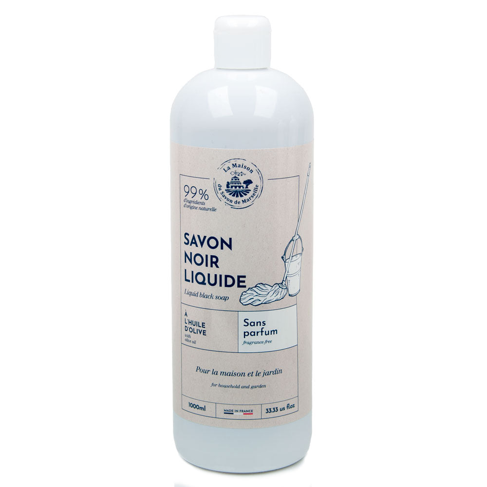 French Black Liquid Soap, Fragrance Free, 1 Litre