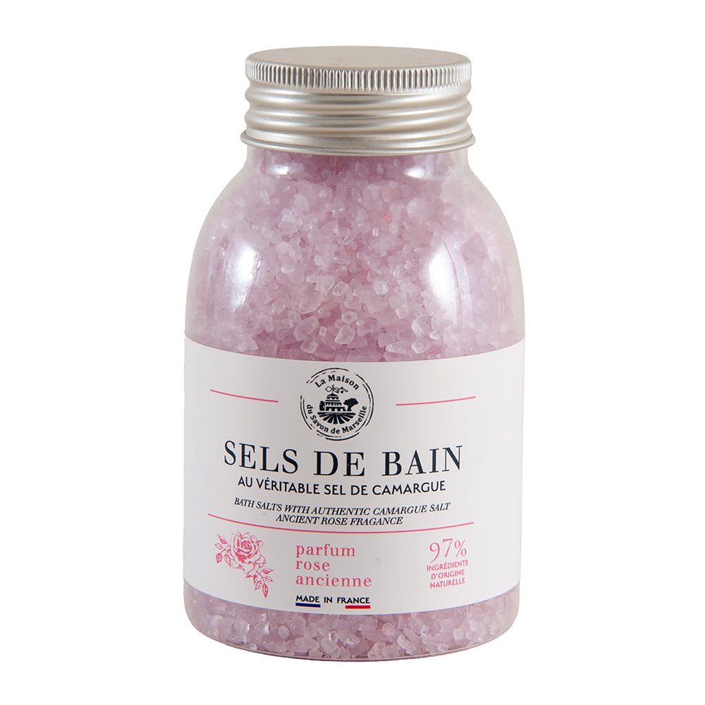 French Bath Salts, Camargue Salt, Rose Fragrance, 300g