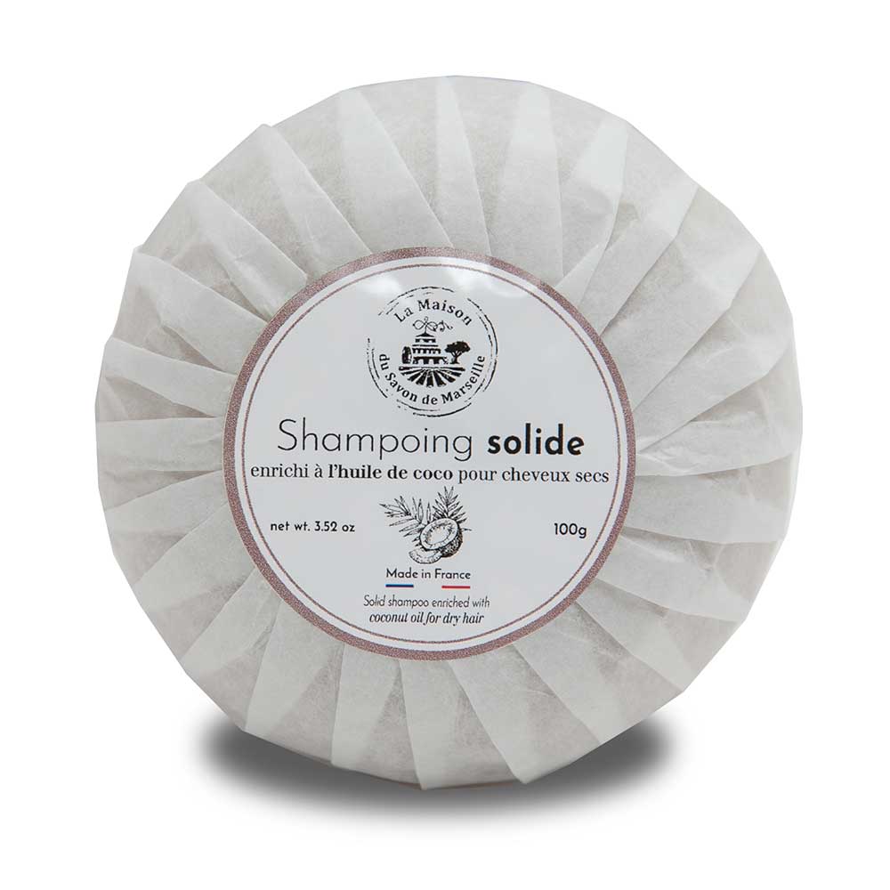French Shampoo Bar, Dry Hair, Coconut Oil Fragrance, 100g