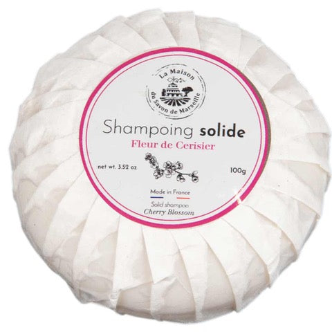 French Shampoo Bar, Vegetable Oil, Cherry Blossom Fragrance, 100g