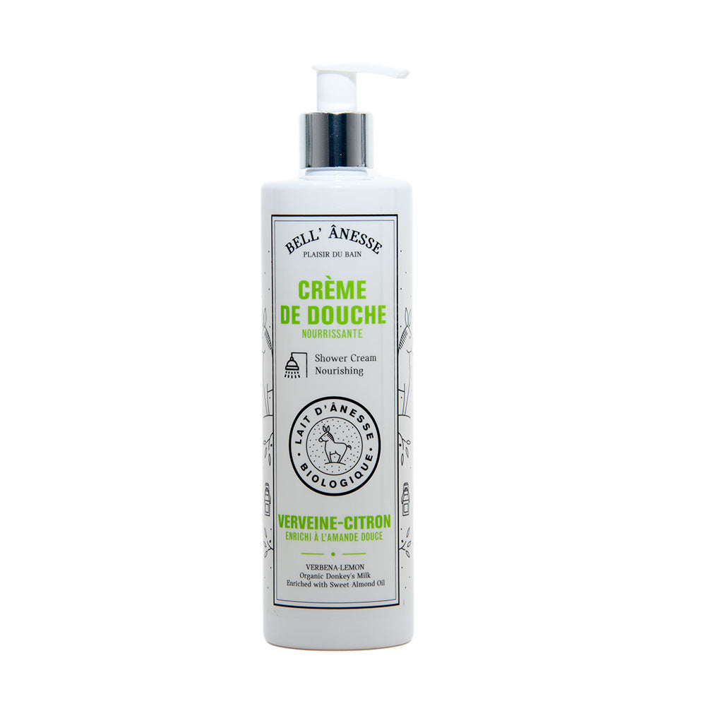 French Shower Cream, Donkey Milk and Almond Oil, Lemon Verbena Fragrance, 400ml