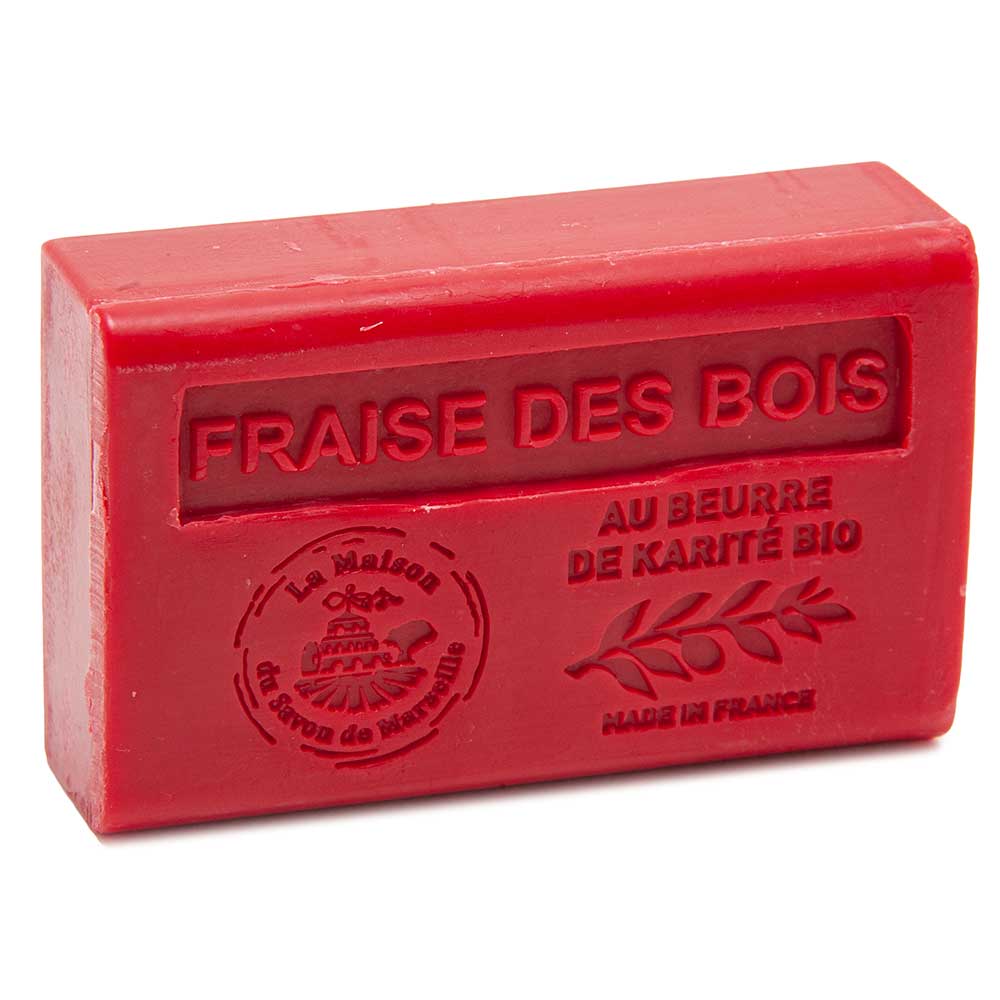 French Soap with Shea Butter, Strawberry Fragrance, 125g