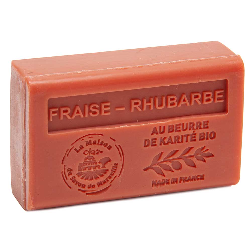 French Soap with Shea Butter, Strawberry Rhubarb Fragrance, 125g