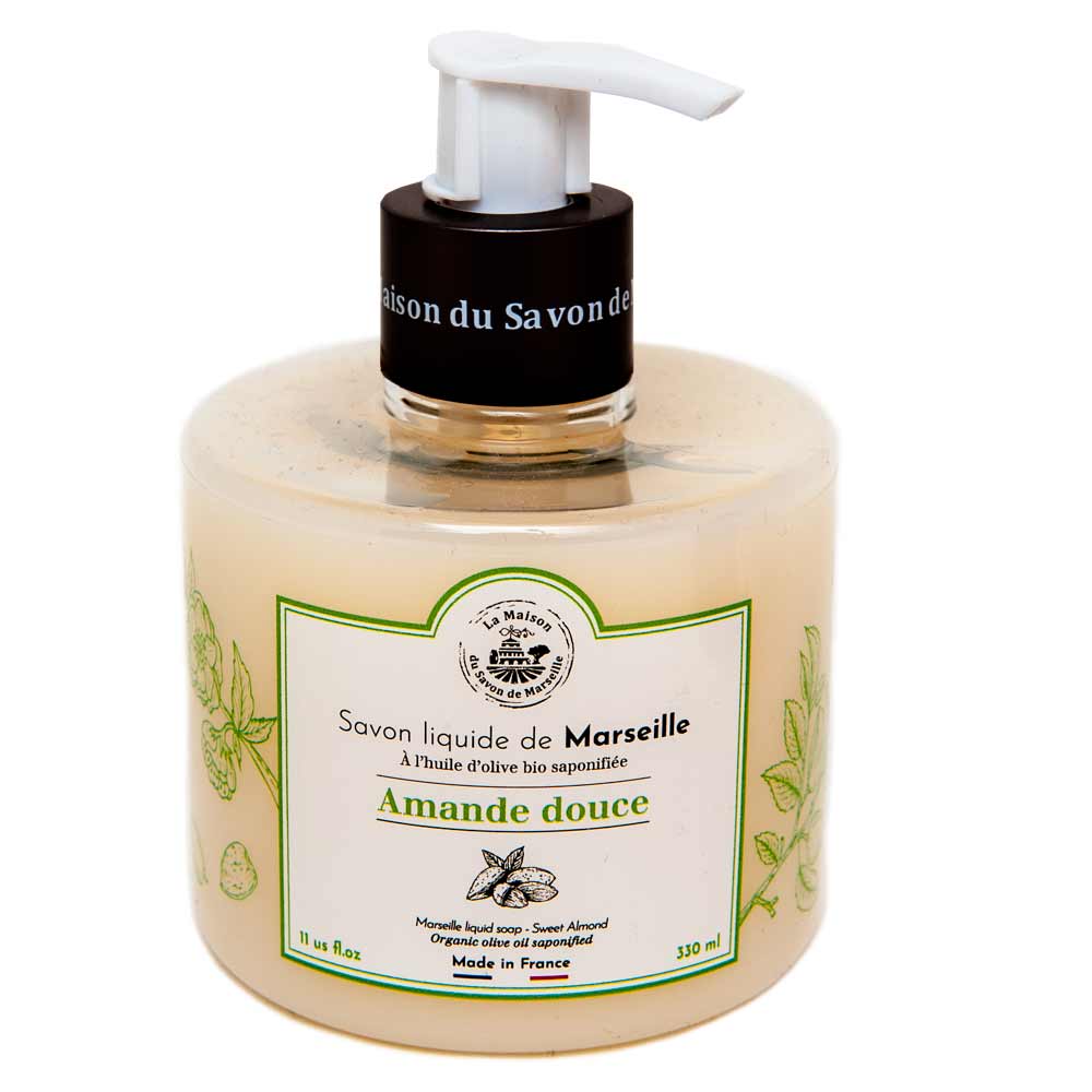 French Liquid Soap, Olive Oil, Sweet Almond Fragrance, 330ml