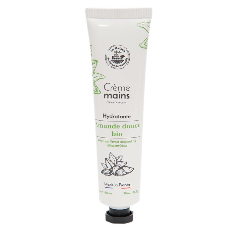French Hand Cream, Shea Butter and Argan Oil, Sweet Almond Fragrance, 30ml
