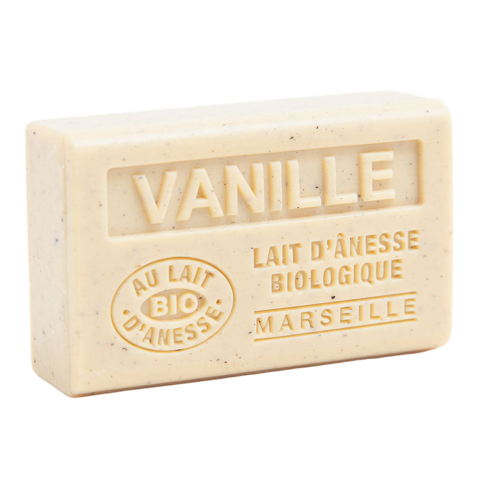 French Exfoliating Soap with Donkey Milk, Vanilla Fragrance, 60g