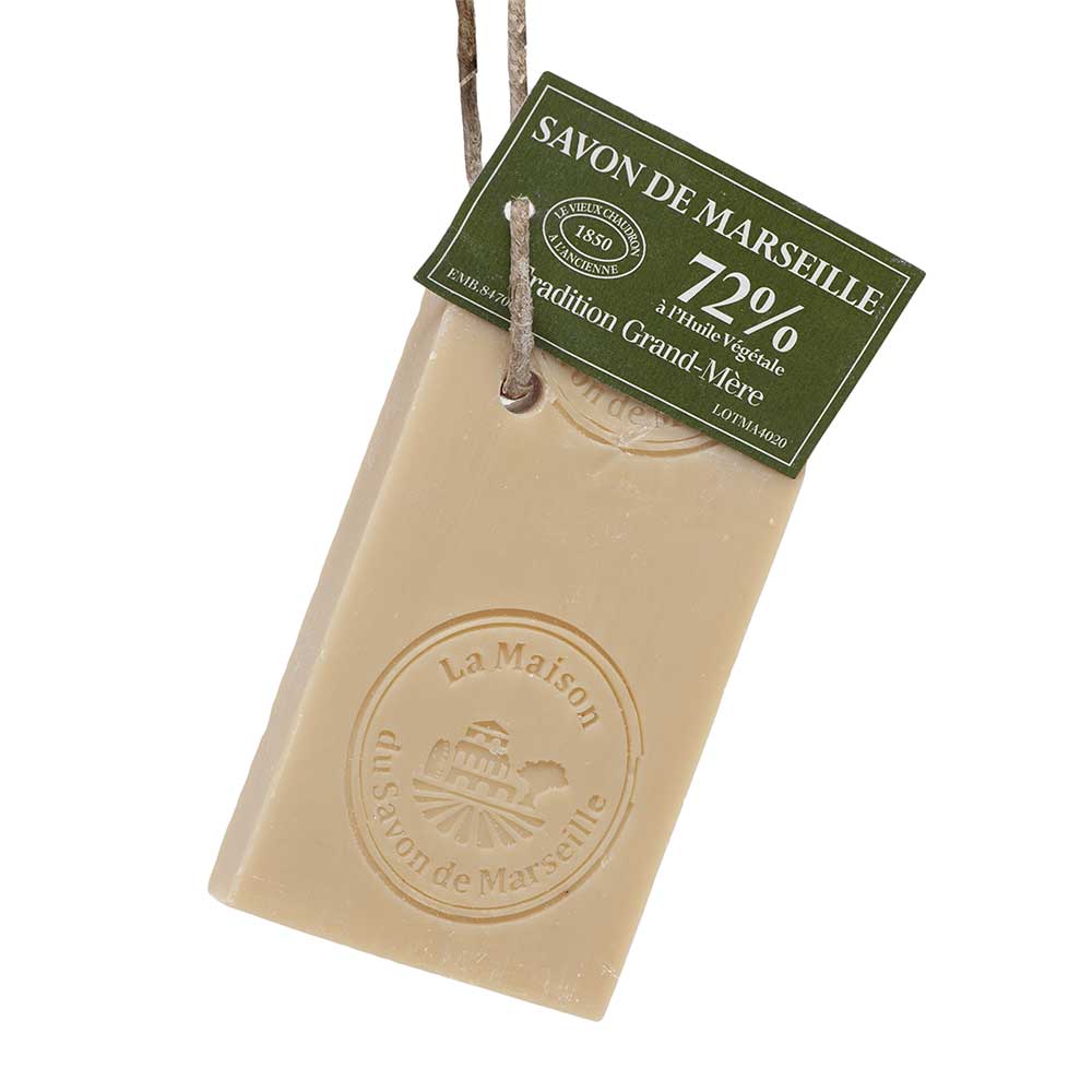 72% French Vegetable Oil Slice, Soap On a Rope, 250g