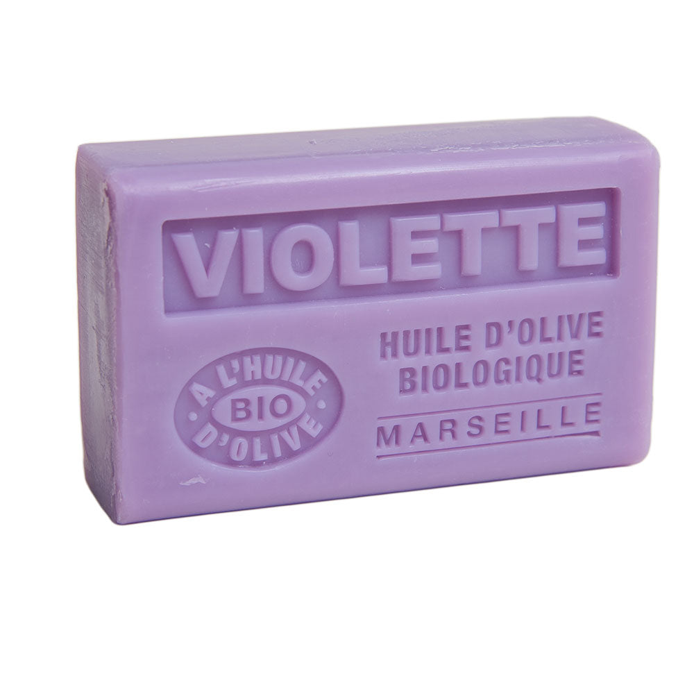 French Olive Oil Soap with Shea Butter, Violet Fragrance, 125g