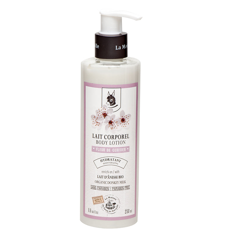 French Body Lotion With Donkey Milk, Cherry Blossom, 250ml