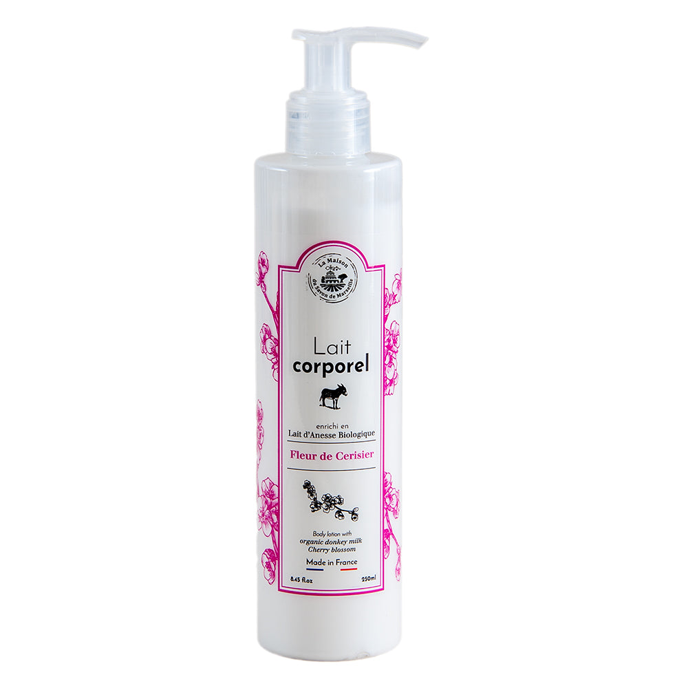 French Body Lotion With Donkey Milk, Cherry Blossom, 250ml